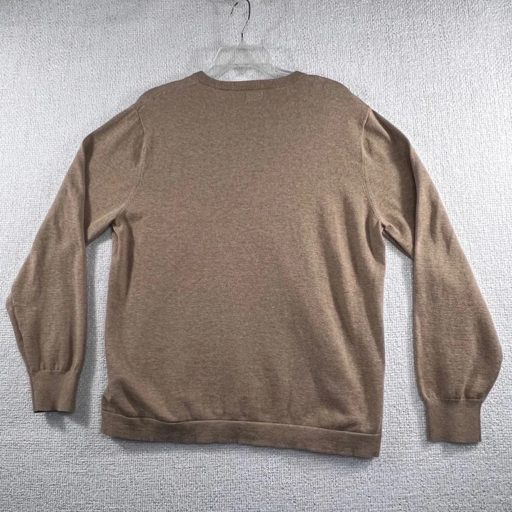 J. Crew Tan‎ Cotton Crewneck Long Sleeve Sweater Men's Size L